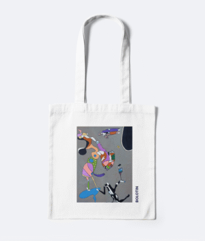 Art Tote Bag, Original Artwork on a Tote Bag