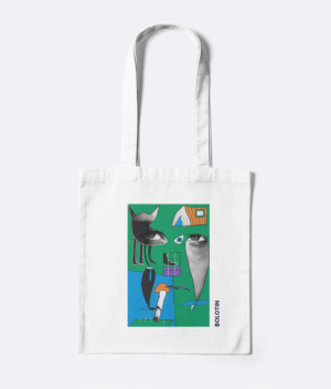 Art Tote Bag, Original Artwork on a Tote Bag